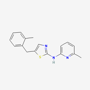 molecular formula C17H17N3S B2829943 6-甲基-N-[5-(2-甲基苄基)-1,3-噻唑-2-基]吡啶-2-胺 CAS No. 1049119-53-0