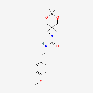 N-(4-methoxyphenethyl)-7,7-dimethyl-6,8-dioxa-2-azaspiro[3.5]nonane-2-carboxamide
