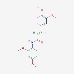 molecular formula C19H21NO5 B2829962 (2E)-N-(2,4-Dimethoxyphenyl)-3-(3,4-dimethoxyphenyl)prop-2-enamide CAS No. 301229-71-0