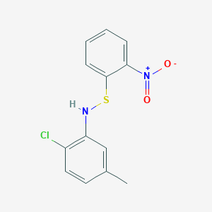 molecular formula C13H11ClN2O2S B282997 1-Chloro-4-methyl-2-{[(2-nitrophenyl)sulfanyl]amino}benzene 