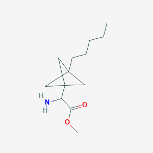 molecular formula C13H23NO2 B2829981 Methyl 2-amino-2-(3-pentyl-1-bicyclo[1.1.1]pentanyl)acetate CAS No. 2287267-35-8
