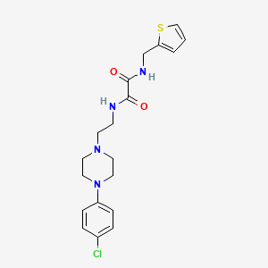 molecular formula C19H23ClN4O2S B2829994 N1-(2-(4-(4-chlorophenyl)piperazin-1-yl)ethyl)-N2-(thiophen-2-ylmethyl)oxalamide CAS No. 1049576-25-1
