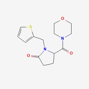 molecular formula C14H18N2O3S B2830018 5-(Morpholinocarbonyl)-1-(2-thienylmethyl)-2-pyrrolidinone CAS No. 477768-21-1
