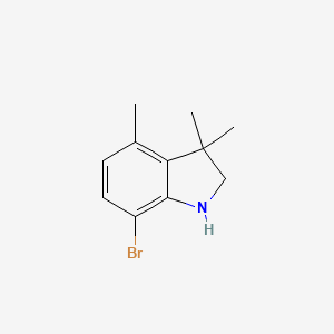 molecular formula C11H14BrN B2830022 7-Bromo-3,3,4-trimethylindoline CAS No. 1553580-35-0