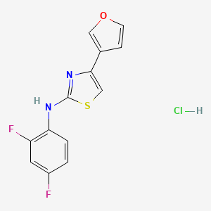 molecular formula C13H9ClF2N2OS B2830025 N-(2,4-difluorophenyl)-4-(furan-3-yl)thiazol-2-amine hydrochloride CAS No. 2034473-43-1