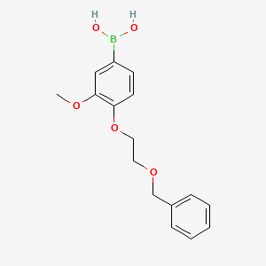 molecular formula C16H19BO5 B2830031 {4-[2-(苄氧基)乙氧基]-3-甲氧基苯基}硼酸 CAS No. 2377610-12-1