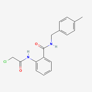 molecular formula C17H17ClN2O2 B2830032 2-(2-chloroacetamido)-N-[(4-methylphenyl)methyl]benzamide CAS No. 736977-31-4