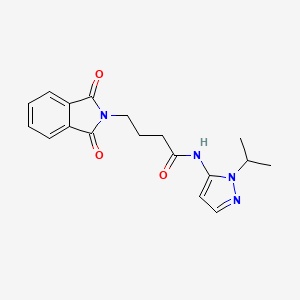molecular formula C18H20N4O3 B2830038 4-(1,3-dioxoisoindolin-2-yl)-N-(1-isopropyl-1H-pyrazol-5-yl)butanamide CAS No. 1371461-33-4
