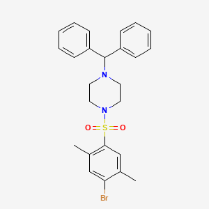 molecular formula C25H27BrN2O2S B2830042 1-(4-Bromo-2,5-dimethylbenzenesulfonyl)-4-(diphenylmethyl)piperazine CAS No. 1206140-44-4