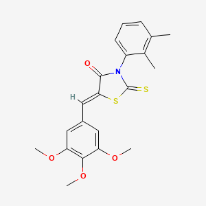 (5Z)-3-(2,3-dimethylphenyl)-2-sulfanylidene-5-[(3,4,5-trimethoxyphenyl)methylidene]-1,3-thiazolidin-4-one