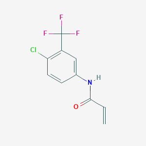 molecular formula C10H7ClF3NO B2830057 N-[4-chloro-3-(trifluoromethyl)phenyl]prop-2-enamide CAS No. 16053-35-3