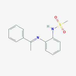 molecular formula C15H16N2O2S B283006 N-{2-[(1-phenylethylidene)amino]phenyl}methanesulfonamide 