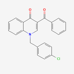 molecular formula C23H16ClNO2 B2830060 3-Benzoyl-1-[(4-chlorophenyl)methyl]-1,4-dihydroquinolin-4-one CAS No. 866864-84-8