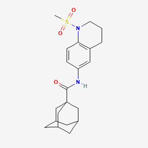 molecular formula C21H28N2O3S B2830061 N-(1-甲基磺酰-3,4-二氢-2H-喹啉-6-基)金刚烷-1-甲酰胺 CAS No. 941972-06-1