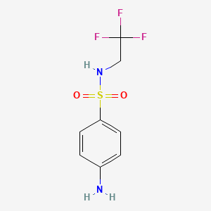 molecular formula C8H9F3N2O2S B2830066 4-amino-N-(2,2,2-trifluoroethyl)benzenesulfonamide CAS No. 389605-71-4