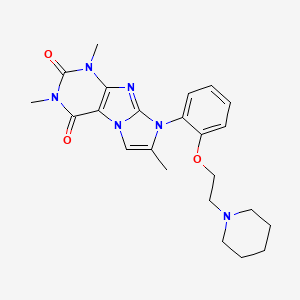 2,4,7-Trimethyl-6-[2-(2-piperidin-1-ylethoxy)phenyl]purino[7,8-a]imidazole-1,3-dione