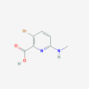 molecular formula C7H7BrN2O2 B2830074 3-溴-6-(甲基氨基)吡啶-2-甲酸 CAS No. 2580204-31-3