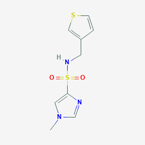 molecular formula C9H11N3O2S2 B2830079 1-methyl-N-(thiophen-3-ylmethyl)-1H-imidazole-4-sulfonamide CAS No. 1052100-33-0
