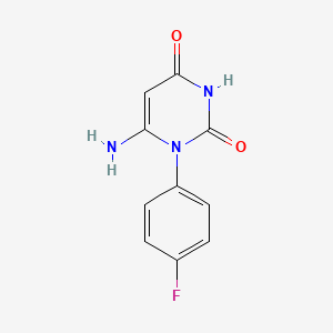 molecular formula C10H8FN3O2 B2830099 6-氨基-1-(4-氟苯基)嘧啶-2,4(1H,3H)-二酮 CAS No. 16357-51-0