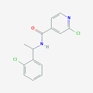 molecular formula C14H12Cl2N2O B2830109 2-chloro-N-[1-(2-chlorophenyl)ethyl]pyridine-4-carboxamide CAS No. 1118856-76-0