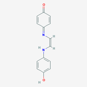 molecular formula C14H12N2O2 B283011 4-[(Z)-2-(4-hydroxyanilino)ethenyl]iminocyclohexa-2,5-dien-1-one 