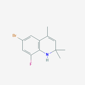 molecular formula C12H13BrFN B2830110 6-Bromo-8-fluoro-2,2,4-trimethyl-1H-quinoline CAS No. 1260834-10-3