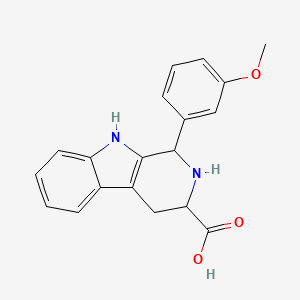 molecular formula C19H18N2O3 B2830121 1-(3-Methoxyphenyl)-2,3,4,9-tetrahydro-1H-beta-carboline-3-carboxylic acid CAS No. 534557-15-8