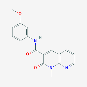 molecular formula C17H15N3O3 B2830123 N-(3-methoxyphenyl)-1-methyl-2-oxo-1,2-dihydro-1,8-naphthyridine-3-carboxamide CAS No. 899741-06-1