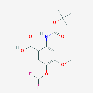 5-(Difluoromethoxy)-4-methoxy-2-[(2-methylpropan-2-yl)oxycarbonylamino]benzoic acid