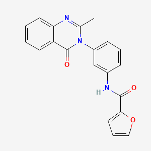 molecular formula C20H15N3O3 B2830127 N-[3-(2-methyl-4-oxoquinazolin-3-yl)phenyl]furan-2-carboxamide CAS No. 898428-54-1