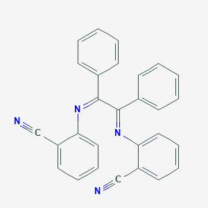 molecular formula C28H18N4 B283013 2-({2-[(2-Cyanophenyl)imino]-1,2-diphenylethylidene}amino)benzonitrile 