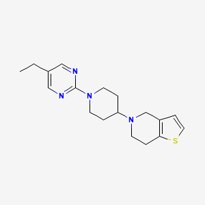 molecular formula C18H24N4S B2830133 5-[1-(5-Ethylpyrimidin-2-yl)piperidin-4-yl]-6,7-dihydro-4H-thieno[3,2-c]pyridine CAS No. 2380040-57-1