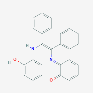 molecular formula C26H20N2O2 B283014 6-[(Z)-2-(2-hydroxyanilino)-1,2-diphenylethenyl]iminocyclohexa-2,4-dien-1-one 