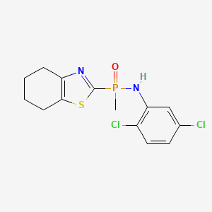 molecular formula C14H15Cl2N2OPS B2830143 2,5-二氯-N-(甲基(4,5,6,7-四氢-1,3-苯并噻唑-2-基)磷酰基)苯胺 CAS No. 326034-56-4