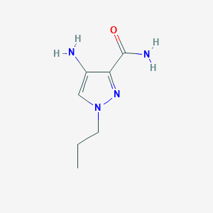 molecular formula C7H12N4O B2830146 4-amino-1-propyl-1H-pyrazole-3-carboxamide CAS No. 1357087-16-1