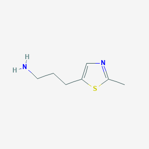 molecular formula C7H12N2S B2830149 2-Methyl-5-thiazole-propanamine CAS No. 66216-02-2