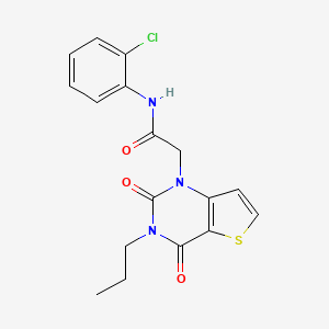 molecular formula C17H16ClN3O3S B2830165 N-(2-氯苯基)-2-(2,4-二氧代-3-丙基-3,4-二氢噻吩[3,2-d]嘧啶-1(2H)-基)乙酰胺 CAS No. 1260921-16-1