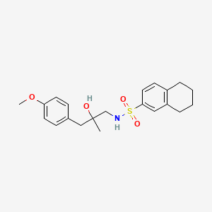 molecular formula C21H27NO4S B2830169 N-[2-hydroxy-3-(4-methoxyphenyl)-2-methylpropyl]-5,6,7,8-tetrahydronaphthalene-2-sulfonamide CAS No. 1396714-07-0