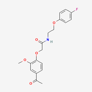 molecular formula C19H20FNO5 B2830171 2-(4-acetyl-2-methoxyphenoxy)-N-[2-(4-fluorophenoxy)ethyl]acetamide CAS No. 1105228-79-2