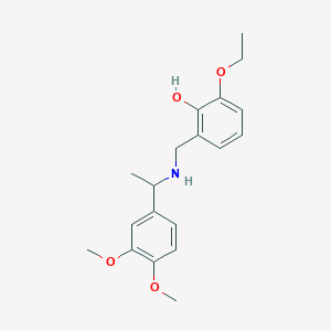 molecular formula C19H25NO4 B2830172 2-({[1-(3,4-二甲氧基苯基)乙基]氨基}甲基)-6-乙氧基苯酚 CAS No. 1830791-18-8