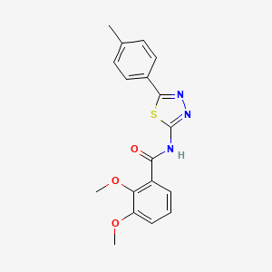 molecular formula C18H17N3O3S B2830177 2,3-dimethoxy-N-(5-(p-tolyl)-1,3,4-thiadiazol-2-yl)benzamide CAS No. 391862-65-0