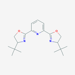 molecular formula C19H27N3O2 B283019 2,6-Bis((R)-4-(tert-butyl)-4,5-dihydrooxazol-2-yl)pyridine 