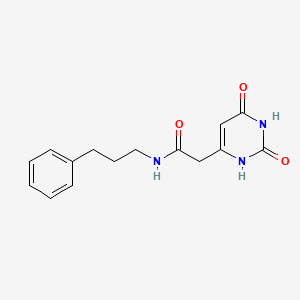 2-(2,4-dioxo-1H-pyrimidin-6-yl)-N-(3-phenylpropyl)acetamide