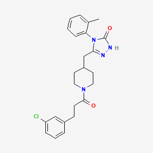 3-((1-(3-(3-chlorophenyl)propanoyl)piperidin-4-yl)methyl)-4-(o-tolyl)-1H-1,2,4-triazol-5(4H)-one