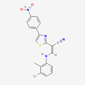 (Z)-3-((3-chloro-2-methylphenyl)amino)-2-(4-(4-nitrophenyl)thiazol-2-yl)acrylonitrile