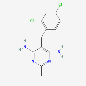 molecular formula C12H12Cl2N4 B2830204 5-(2,4-Dichlorobenzyl)-2-methyl-4,6-pyrimidinediamine CAS No. 338965-12-1