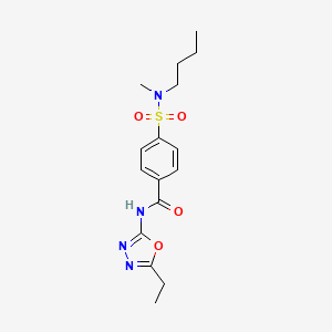 4-(N-butyl-N-methylsulfamoyl)-N-(5-ethyl-1,3,4-oxadiazol-2-yl)benzamide