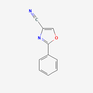 molecular formula C10H6N2O B2830207 2-苯基-1,3-噁唑-4-碳腈 CAS No. 55613-13-3