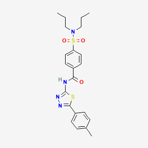 4-(dipropylsulfamoyl)-N-[5-(4-methylphenyl)-1,3,4-thiadiazol-2-yl]benzamide