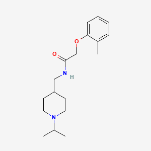 molecular formula C18H28N2O2 B2830218 N-((1-isopropylpiperidin-4-yl)methyl)-2-(o-tolyloxy)acetamide CAS No. 954018-23-6